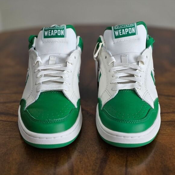 Converse Weapon Low Green White A11957C Larry Bird Boston Celtic DS Men's Size 8 - Picture 3 of 16